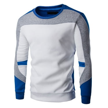 Fengyings Men's Long Sleeve Crewneck Printed Tee Pullover Casual Basic Shirts