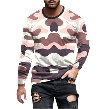 Fengyings Mens Long Sleeve Shirts Crew Neck Casual Tee Shirts Regular Fit Pullover T-Shirts