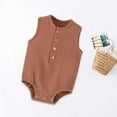 Fengyings Clearance Newborn Baby Boy Girl Clothes Solid Color Romper