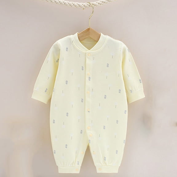 Fengyings Newborn Baby Boy Girl Romper Printed Cotton Romper Jumpsuit Outfits Clothes