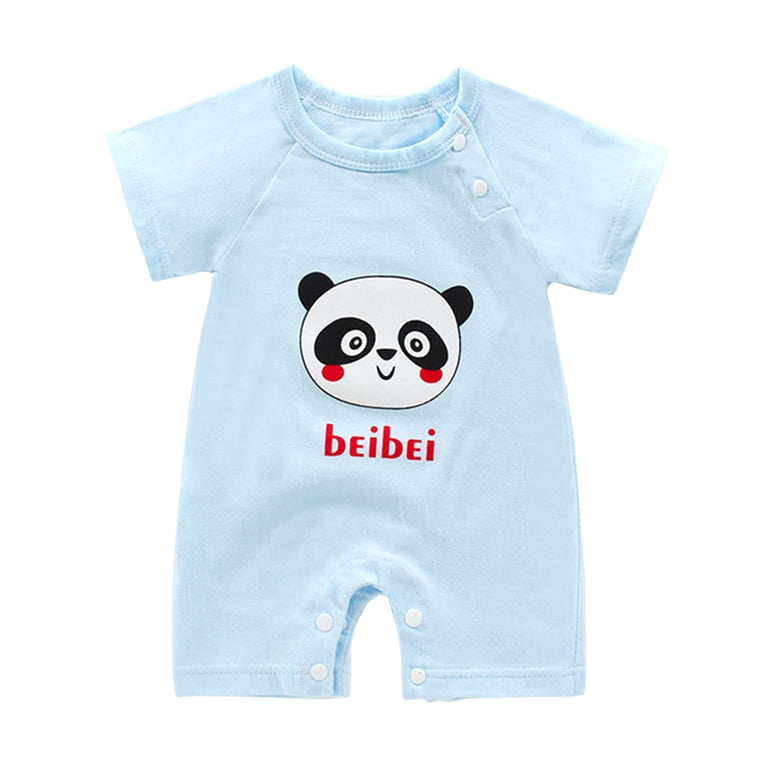 Baby Boy One-Piece Footed Jumpsuit - White Tiger Embroidered Romper, 100% Cotton, Snap Closure (Size 6M)