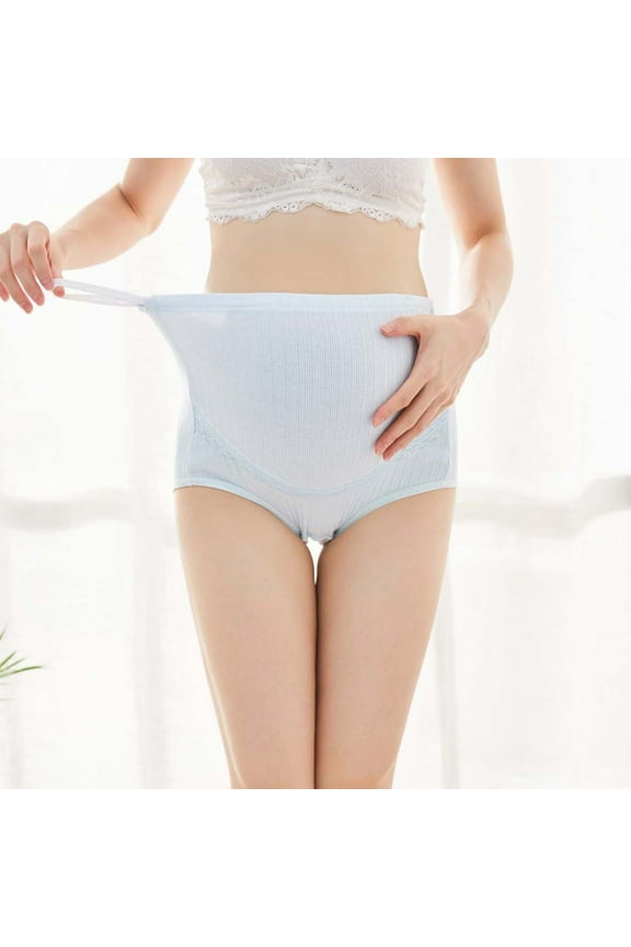 Over Bump Maternity Underwear Cotton Plus Size Pregnancy Panties High Waist Postpartum Support Briefs