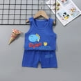 thumbnail image 1 of Fengyings Toddler Baby Boy Girl Outfits Summer Clothes Set Cotton Sleeveless T-shirt Tops Shirt Short Outfit Set, 1 of 4