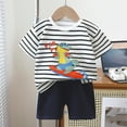 thumbnail image 1 of Fengyings Clearance Toddler Baby Boy Summer Outfit Short Sleeve Letter Print T Shirt Top and Casual Shorts Set Cute Infant Newborn Clothes, 1 of 3