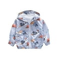 thumbnail image 1 of Fengyings Toddler Boys Girls Hooded Jacket Windbreaker Lightweight Cute Print Coat Autumn Long Sleeve Windproof Outwear, 1 of 9