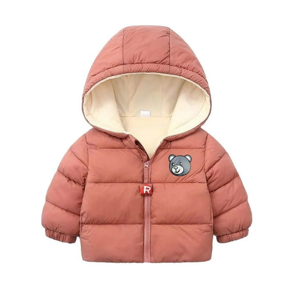 Fengyings Toddler Boys Girls Hooded Down Jacket Kids Thicken Warm Winter Coat Outerwear