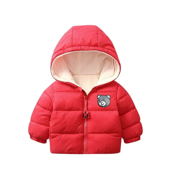 Fengyings Clearance Toddler Boys Girls Hooded Down Jacket Kids Thicken Warm Winter Coat Outerwear