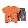 thumbnail image 1 of Fengyings Toddler Girl Boy Cotton Printed Top Shorts Clothes Set Outfit for Kids Girls Boys, 1 of 3
