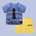 thumbnail image 1 of Fengyings Clearance Toddler Girl Boy Short Set Little Boy Clothes Casual CrewNeck Short Sleeve T-Shirt and Short Sets Summer Outfits 1T-5T, 1 of 2