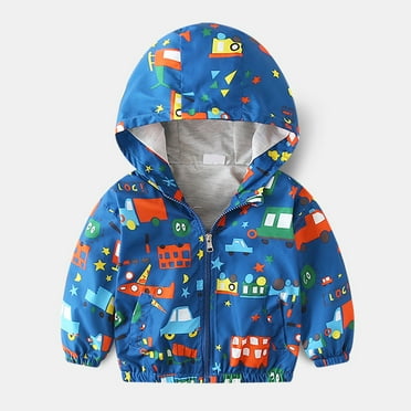 Fengyings Toddler Girl Boy Spring Fall Windbreaker with Hoods Baby Zipper Hooded Outwear WindproofJacket Lightweight Coat