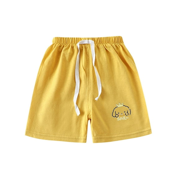 Fengyings Toddler Girls Boys Athletic Shorts Drawstring Print Solid Color Summer Shorts Casual Shorts Sports Short