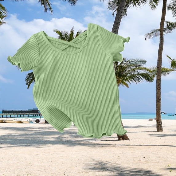 Fengyings Toddler Girls' Tees Short Sleeve Cotton Casual Graphic T-Shirts Summer Tops