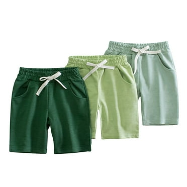 Fengyings Toddler Little Boy Girls Cotton Summer Shorts Solid Color Casual Drawstring Athletic Shorts with Pockets Size 2-7T