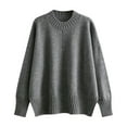 thumbnail image 1 of Fengyings Women's Ribbed Knit Sweater Batwing Long Sleeve Crew Neck Pullover Sweater Soft Ribbed Knit Sweater Top, 1 of 3