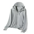 thumbnail image 1 of Fengyings Clearance Women's Sun Protection Jacket Hooded Lightweight Long Sleeve Sun Shirt for Hiking Outdoor, 1 of 9