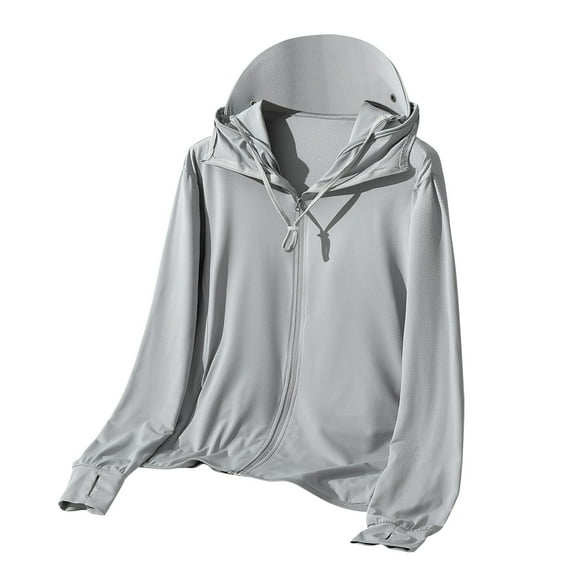 Fengyings Women's Sun Protection Jacket Hooded Lightweight Long Sleeve Sun Shirt for Hiking Outdoor