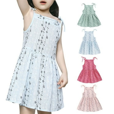 Fengyings kids Baby Girls Casual Dresses Toddler Floral Dress Print Sundress Princess Dress