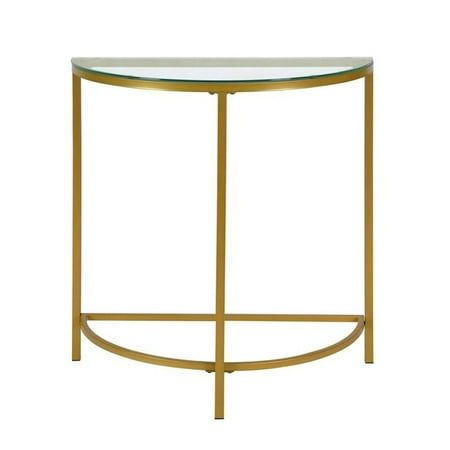 Fenice Half Round Console, Gold