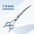 thumbnail image 1 of Fenice Professional 7.0/7.5/8 Inch JP440C Steel Left Hand Shears Blue Diamond Double Tail Nail Scissors Set for Pet Dog Grooming, 1 of 9