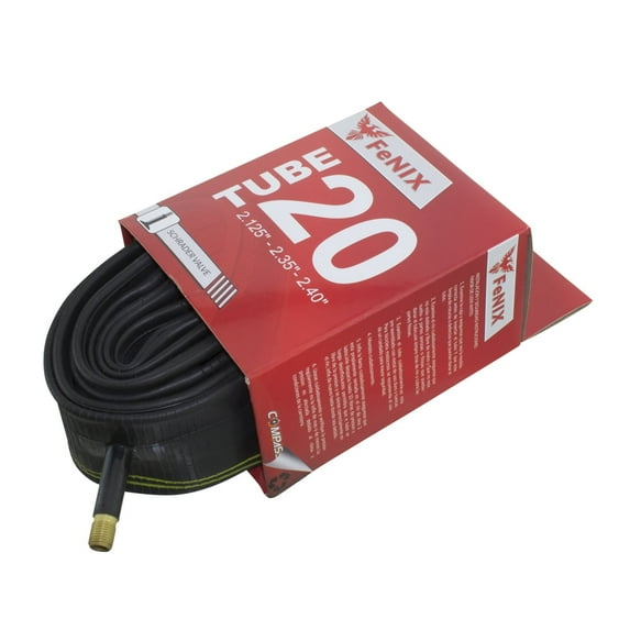 Fenix 20" Bicycle Tube with Schrader valves, Black