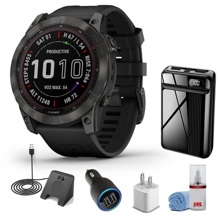 Fenix 7X Sapphire Solar Edition Carbon w/Black Band With Pro Accessory Kit
