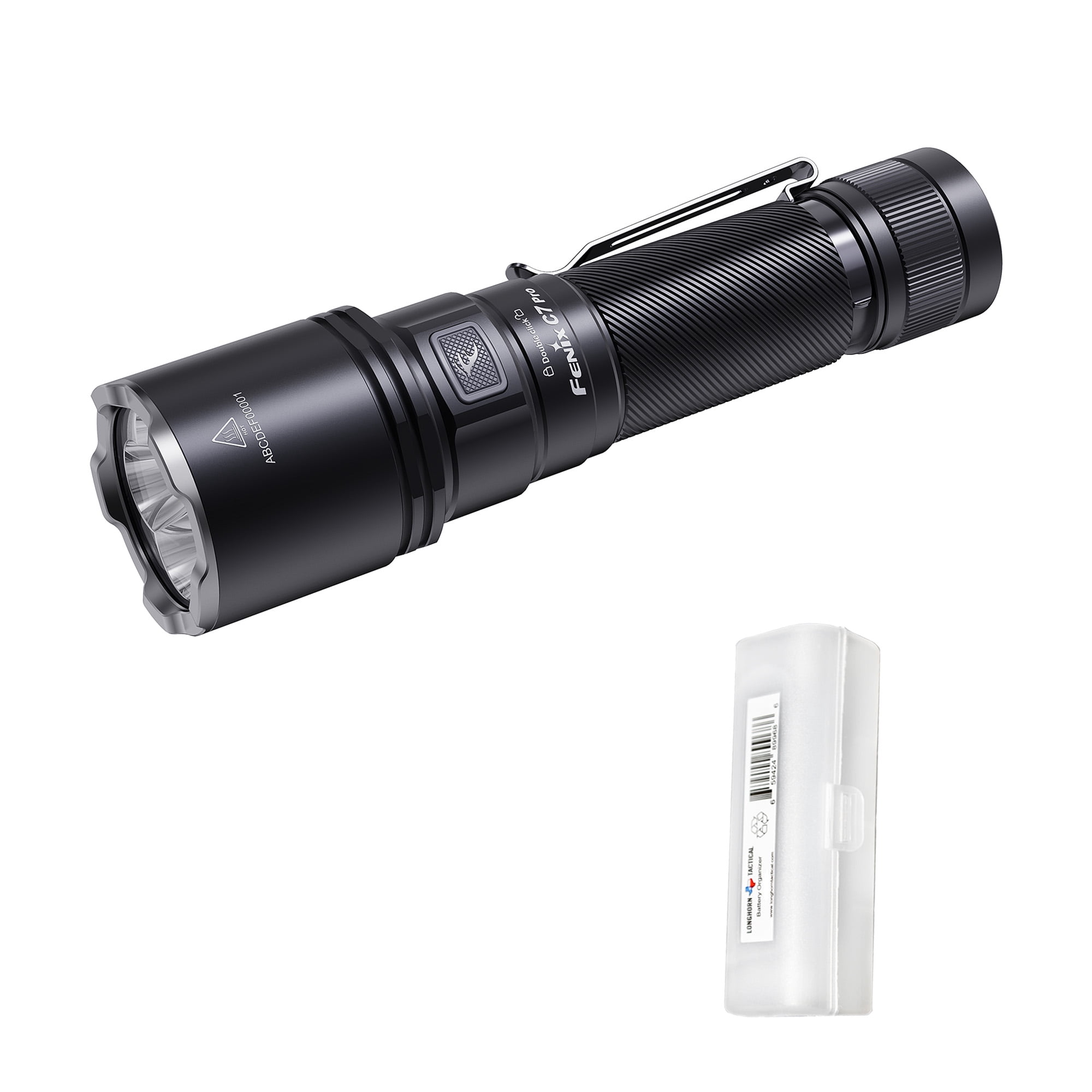 Fenix C7 Pro 4600 Lumem Tactical Fast Charging USB-C Flashlight + LumenTac 21700 Organizer