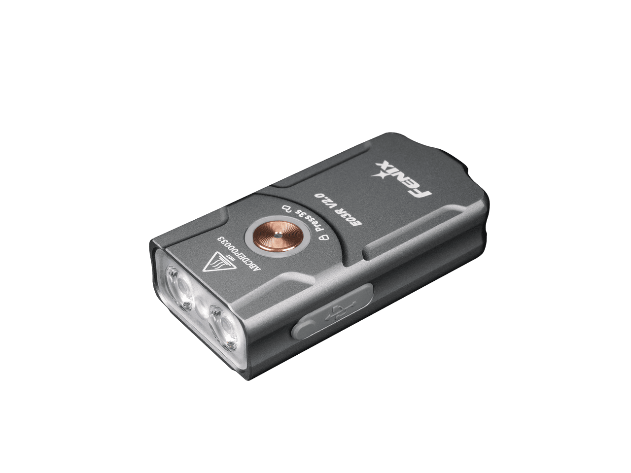 Fenix Lighting E03R V2.0 Lithium Ion 500 Lumens LED Flashlight, Gray