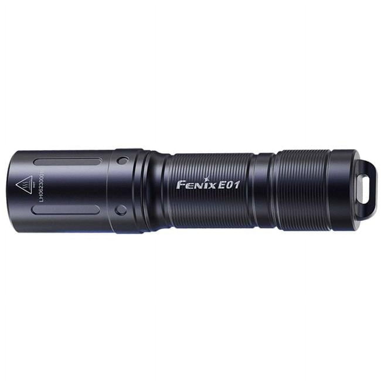 fenix e01 flashlight black V2 100 Lumen LED with EdisonBright AAA Alkaline Battery Bundle (Black) Built to withstand tough conditions Fenix E01 Mini LED Keychain