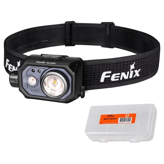 Fenix HL45R 1000 Lumen Zoomable Rechargeable Dual Fuel AAA Compatible Headlamp + Lumentac Organizer