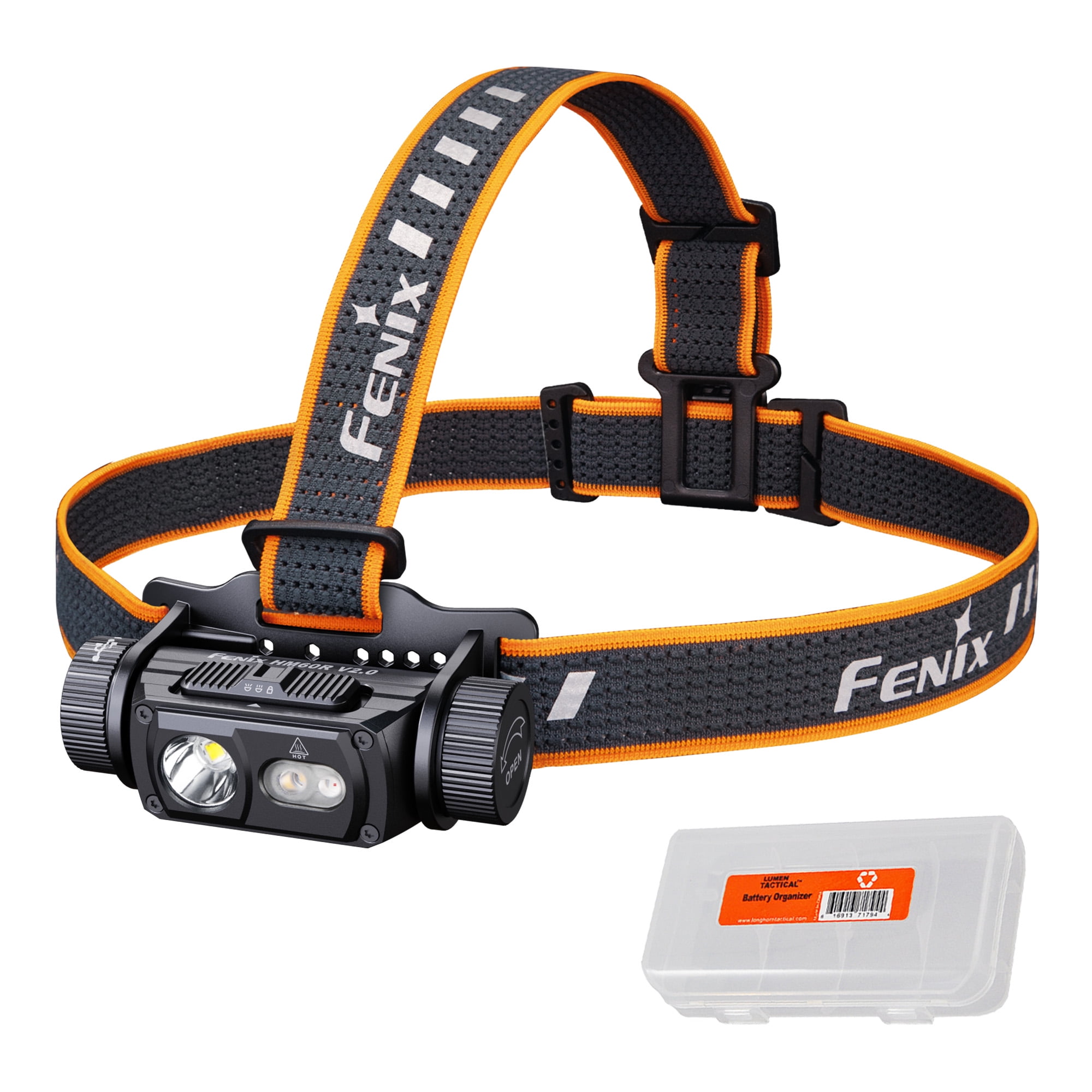 Fenix HM60R V2.0 1600 Lumen Rechargeable Outdoor Headlamp + LumenTac Organizer