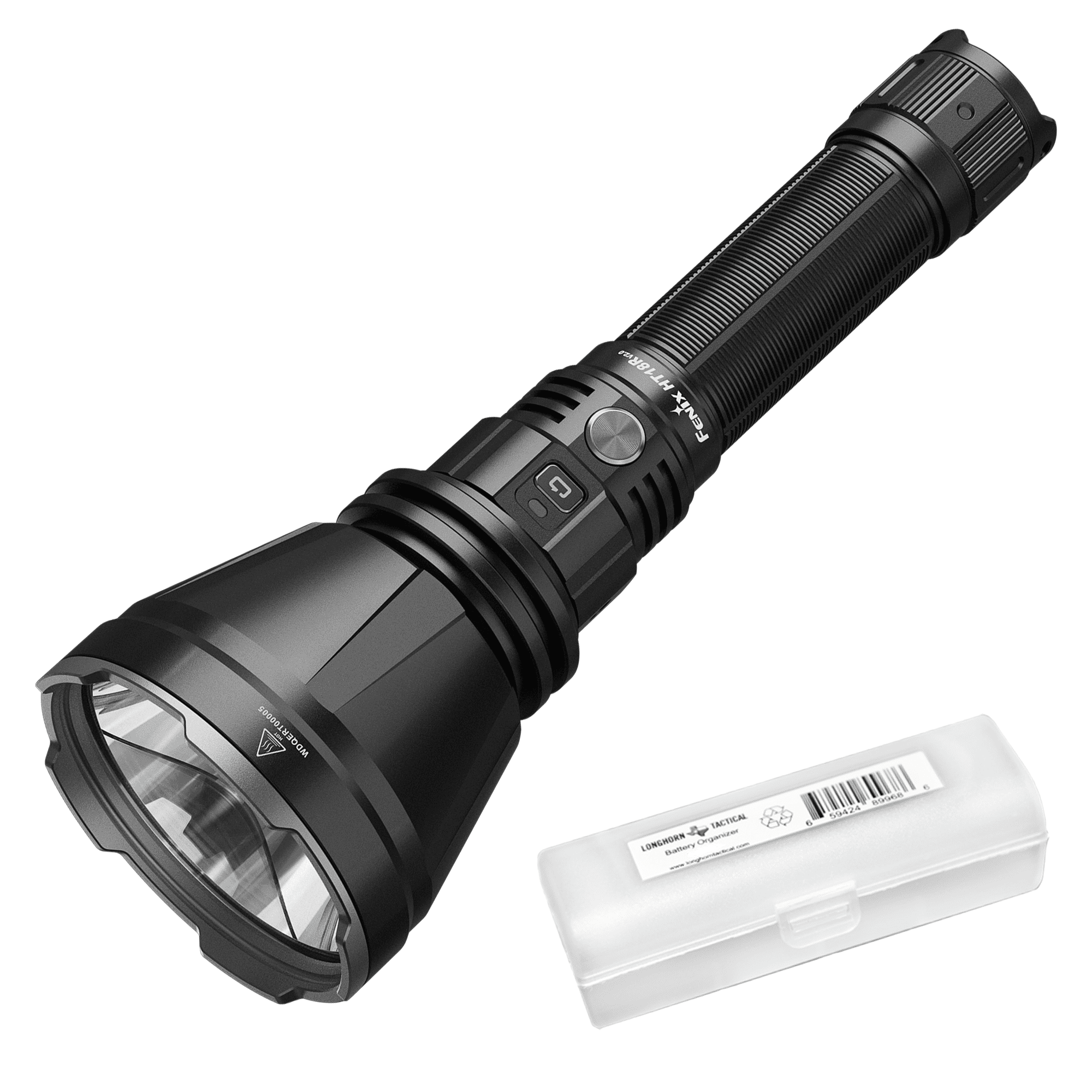 Fenix HT18R V2.0 3700 Lumen Long Range Rechargeable Tactical Flashlight + LumenTac Organizer