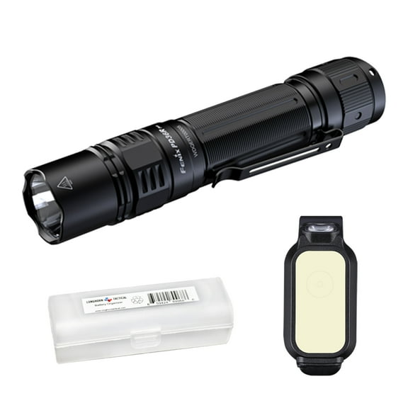Fenix PD36R Pro 2800 Lumen Rechargeable Flashlight and Mini-Lite Flashlight + LumenTac Organizer