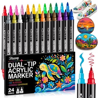 JusArt 14 Colors Jumbo Markers for Posters, 15mm Wide Tip, Thick