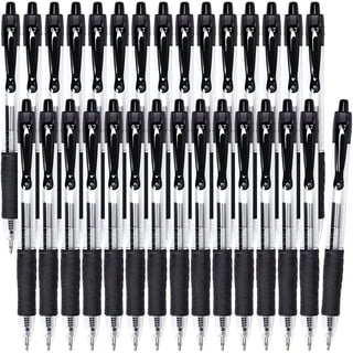 Fenmay Gel Pens,30 Retractable Black gel pens,smooth writing(0.7mm) gel ink pens for office & students
