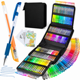 thumbnail image 1 of Fenmay Glitter Pens, 100 Pack Glitter Gel Pens Vibrant Color with Case Set for Adult Coloring, Drawing, Doodling & Crafts, Durable & Comfortable Grip, 1 of 8