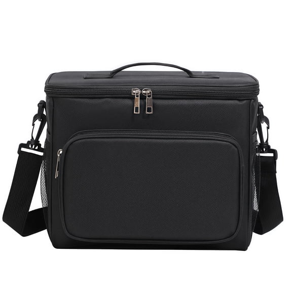 TRANSLINK Adult Lunch Box Insulated Tote Bag for Women Men Large Capacity 10.5L Black