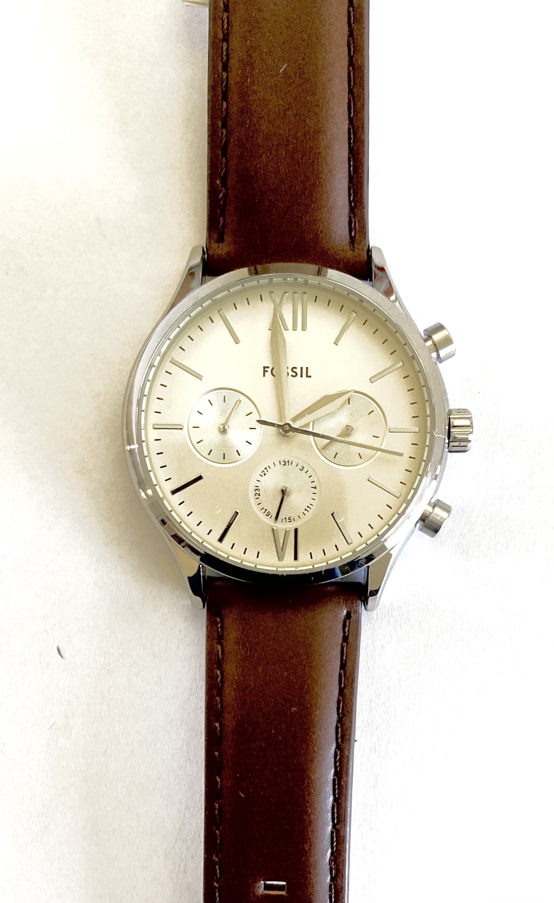 B2730 brown leather‎ watch meeds batteries wrist watch Omega Moonswatch Weathered Brown Leather Watch Band – Barton  main image 4
