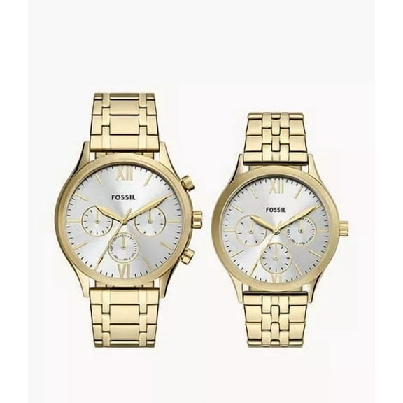 Fenmore Multifunction Gold-Tone Stainless Steel Watch Set