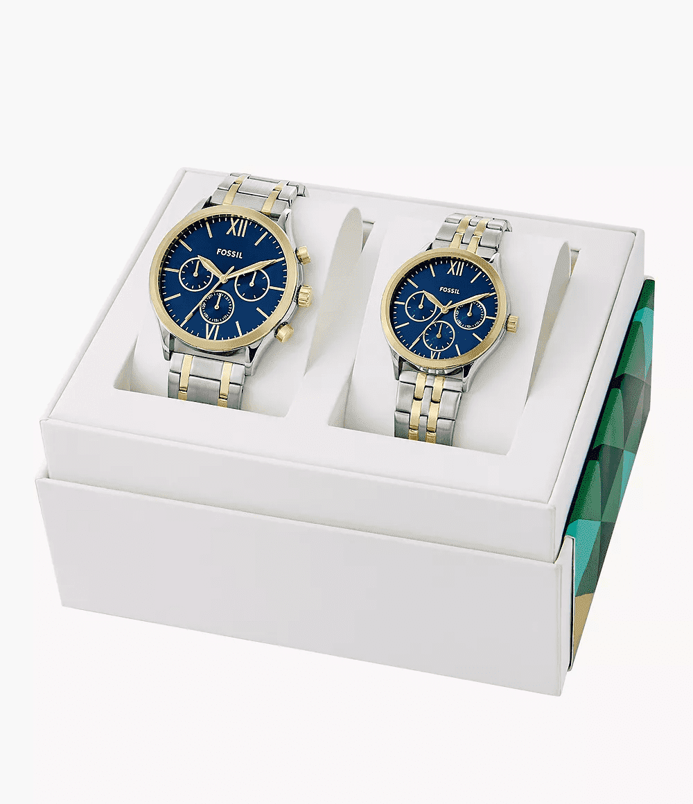 Fossils Couples Watches Set display picture 1