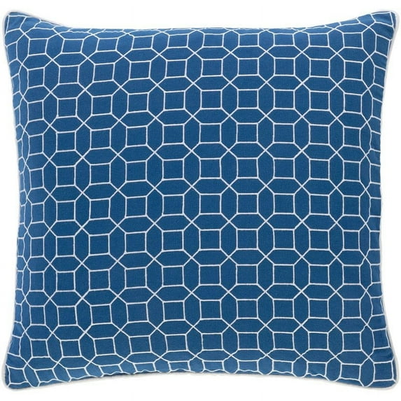 Fenna FEN-002 20"H x 20"W Square Pillow Kit in Sky Blue and White