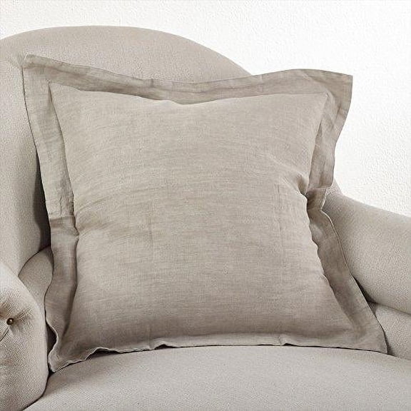 Fennco Styles 20-inch Flanged Linen Down Filled Throw Pillow, 4 Colors
