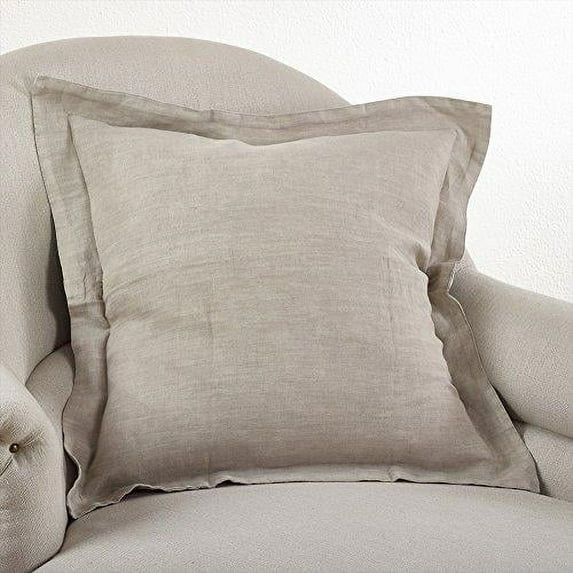 Fennco Styles 20-inch Flanged Linen Down Filled Throw Pillow, 4 Colors