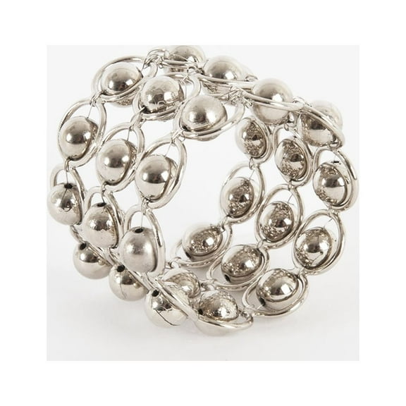 Fennco Styles 3 Link Design Napkin Rings 3"x3" - Set of 4
