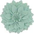 thumbnail image 1 of Fennco Styles 3D Petals Flower Filled Decorative Throw Pillow 13" Round - Aqua Floral Felt Accent Pillow for Couch, Bedroom, Living Room, Office, Holiday Décor, and Housewarming, Birthday Gift, 1 of 4