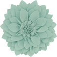 thumbnail image 1 of Fennco Styles 3D Petals Flower Filled Decorative Throw Pillow 16" Round - Aqua Floral Felt Accent Pillow for Couch, Bedroom, Living Room, Office, Holiday Décor, and Housewarming, Birthday Gift, 1 of 4