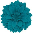 thumbnail image 1 of Fennco Styles 3D Petals Flower Filled Decorative Throw Pillow 16" Round - Teal Floral Felt Accent Pillow for Couch, Bedroom, Living Room, Office, Holiday Décor, and Housewarming, Birthday Gift, 1 of 4