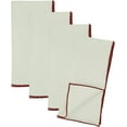 thumbnail image 1 of Fennco Styles Amelia Collection Classic Stonewashed Border Stitch 100% Pure Linen Cloth Napkins 20" W X 20" L, Set of 4 – Red Dinner Napkins for Banquet, Wedding, Special Events and Home Décor, 1 of 4