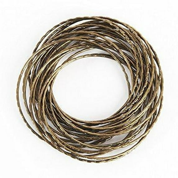 Fennco Styles Bangle Design Metal Napkin Rings, Set of 4