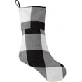 thumbnail image 1 of Fennco Styles Black Buffalo Check Plaid Cotton 6" x 18" Christmas Stocking for Home, Holiday, Christmas Tree Décor, 1 of 2