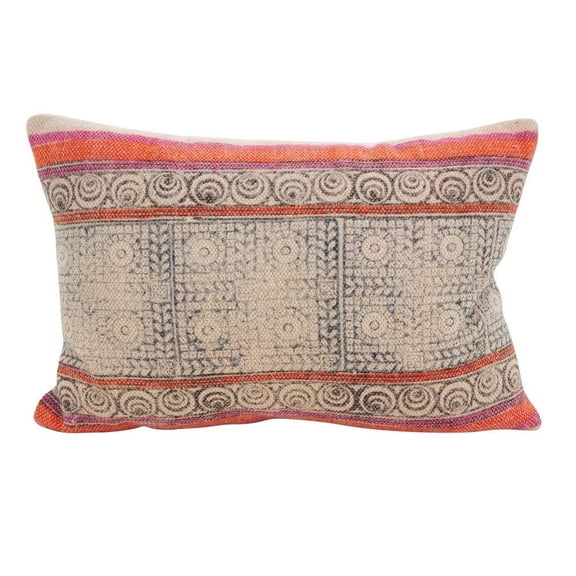 Fennco Styles Bohemian Cotton Down Filled Mix Oblong Decorative Throw Pillow